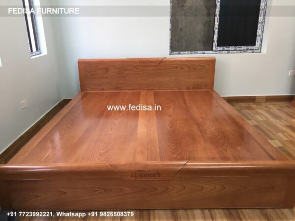 Wooden Bed Wooden Master Bedroom Interior Design Minimalist Room Decor No-5179