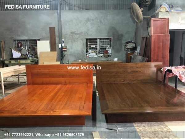 Wooden Bed Bedroom Design Wooden Interior Queen Size Bed Size In Feet No-5182