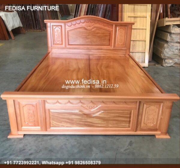 Wooden Bed Wooden Cabinet Designs For Bedroom Blue Bedside Table No-5197