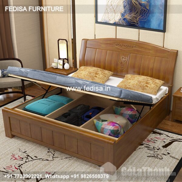 Wooden Bed Wooden Bed Interior Design Mirror In Front Of Bed No-5249
